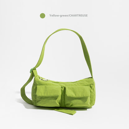 Newly Released at Buy Center: Women's Large-capacity Multi-bag Vintage Nylon Bag Yellow Green