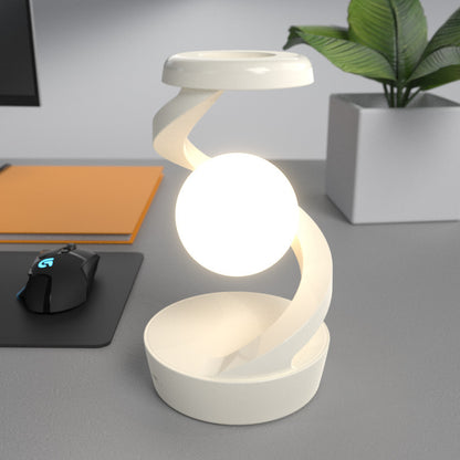 Rotating Moon Desk Lamp With Phone Wireless Charging Sensor Control Table Lamps Decorative Desktop Lamp Small Night Lamp Home Decor Buy Center