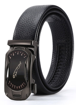 Men's Automatic Leather Buckle Business Belt