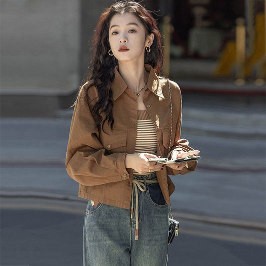 Coat Design Sense Hong Kong Style Top Vintage Long Sleeve Shirt | Women's Clothing3 | Buy Center