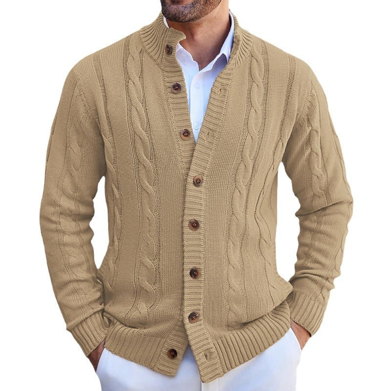 European And American Leisure Stand Collar Sweater Coat