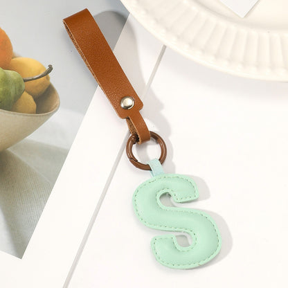 Newly Arrived at Buy Center: Fashion All-Match 26 Full Letter Leather Key Chain Pendant Style S