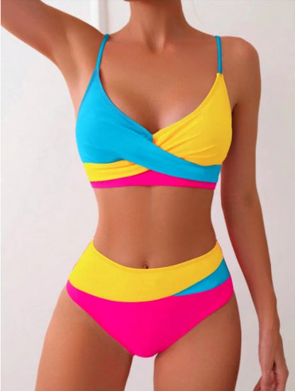 Fresh Arrivals at Buy Center: Split Swimsuit Color Matching Color Contrast Bikini Bikini Swimsuit