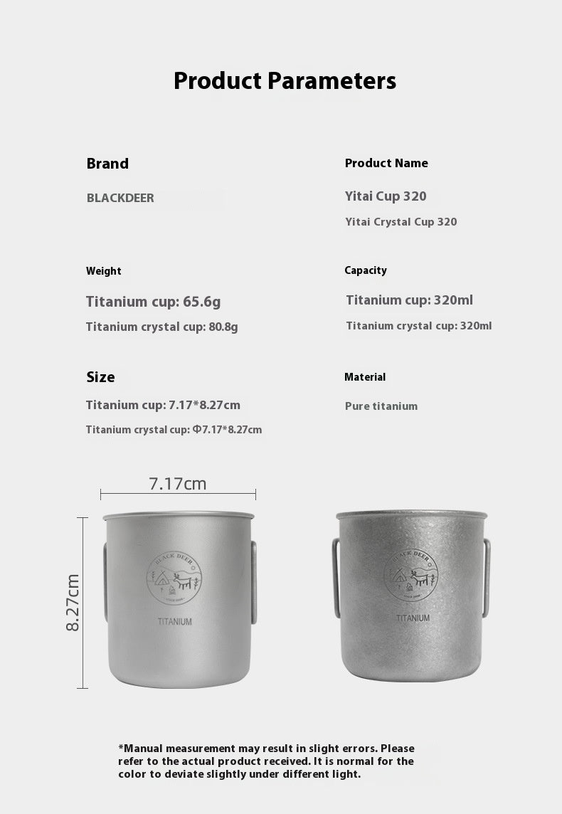 Just Arrived at Buy Center: Pure Titanium Metal Lidded Folding Handle Mug