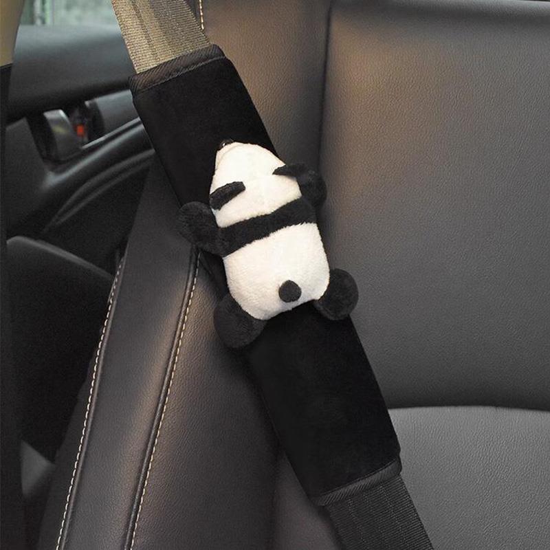 Hot New Items at Buy Center: Creative Cartoon Cloud Panda Universal Automobile Seat Belt Shoulder Protector Lying Bear Standard