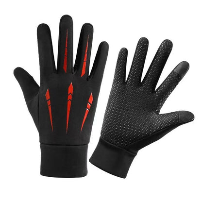 Warm Gloves Men's Full Finger Waterproof Fleece-lined