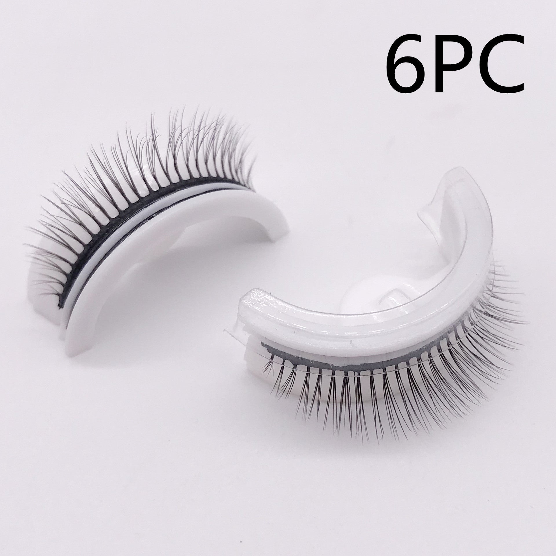 Buy Center Premium-Reusable 3D Mink Lashes Natural False Eyelashes Self Adhesive Fake Glue Free Makeup Eyelash Extension Silk