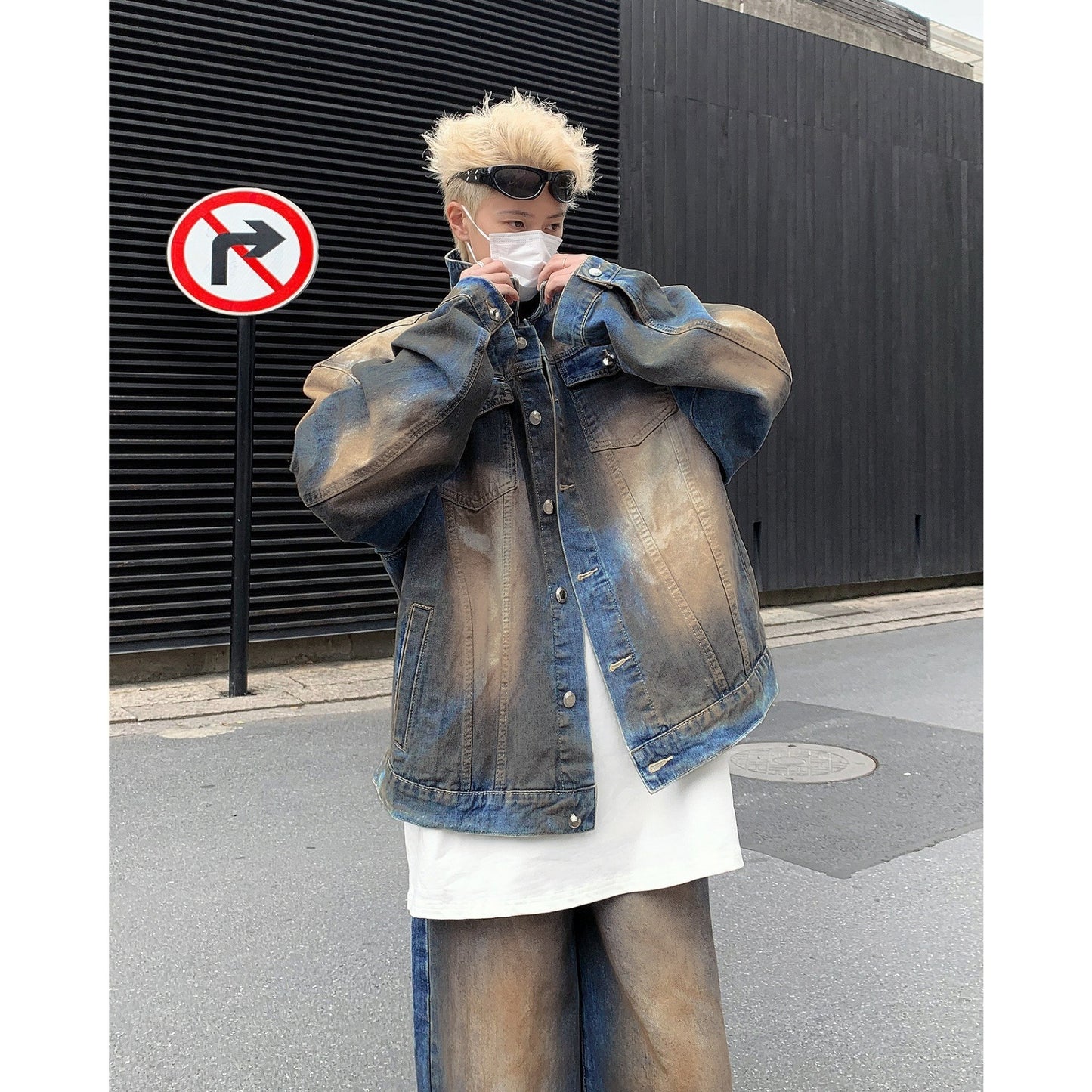 American Retro Water Denim Coat Buy Center