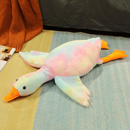 Hot New Items at Buy Center: Removable And Washable Big White Geese Leg-supporting Pillow Plush Toy Colorful