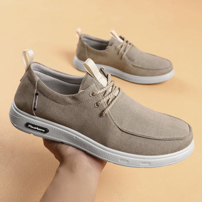 Hot New Items at Buy Center: Men's Cloth Shoes Versatile Soft Bottom Lace Up Leisure Sports