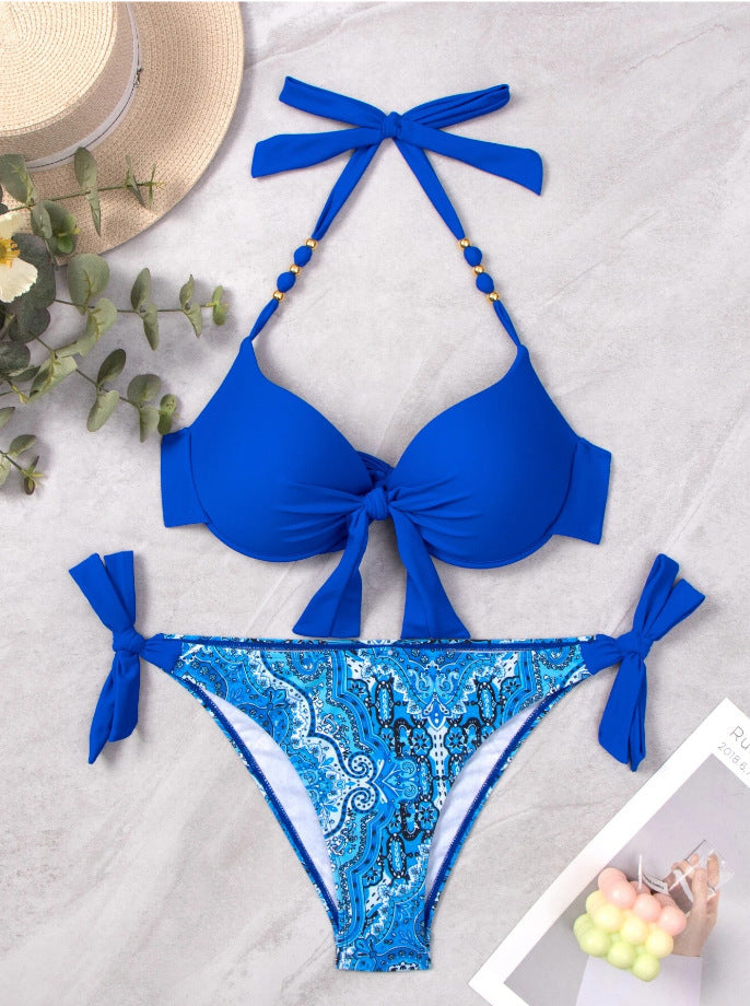 Just Arrived at Buy Center: Ladies New Printing Quality Bikini Swimsuit Blue