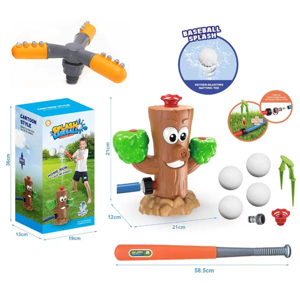 Fresh Arrivals at Buy Center: Sprinkler Outdoor Water Spray Toy Garden Water Toys Summer Yard Cartoon Splash Sprinkler Baby Bath Toy For Kids Stump baseball with nozzle