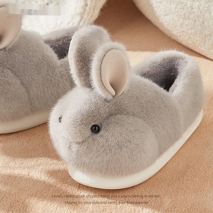 Cute Rabbit Plush Cotton Slippers For Women's Home Use Buy Center