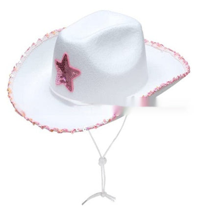 Surrounding Border Five-pointed Star Cowboy Hat Female Buy Center