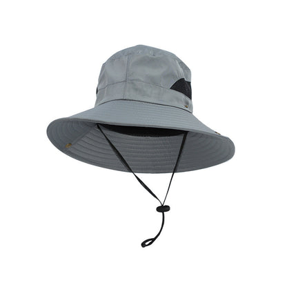 Hot New Items at Buy Center: Men's Outdoor Mesh Breathable Fisherman Hat Dark Gray Average Size