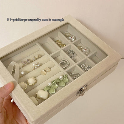 Fresh Arrivals at Buy Center: Large Capacity Flannel Jewelry Box Ring Necklace Finishing Box