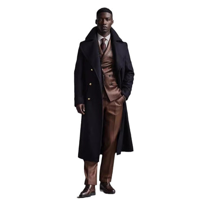 Men's Woolen Ultra-long Overcoat Overknee Fashion Buy Center