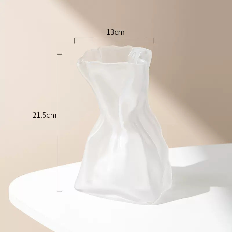 Just Arrived at Buy Center: Fashion Personality And Creativity Origami Vase Large Frosted