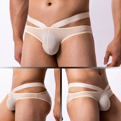 Thin Ice Silk Low Waist Men's Underwear Briefs Buy Center