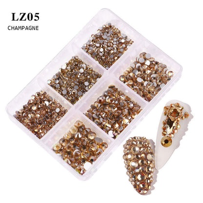 Nail Art Flat Rhinestone Set Mixed Color Rhinestones