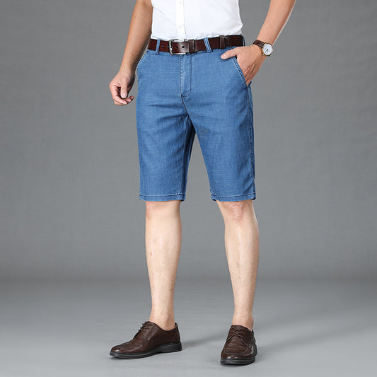 Fresh on the Scene at Buy Center: Summer Men's Loose Thin Denim Shorts