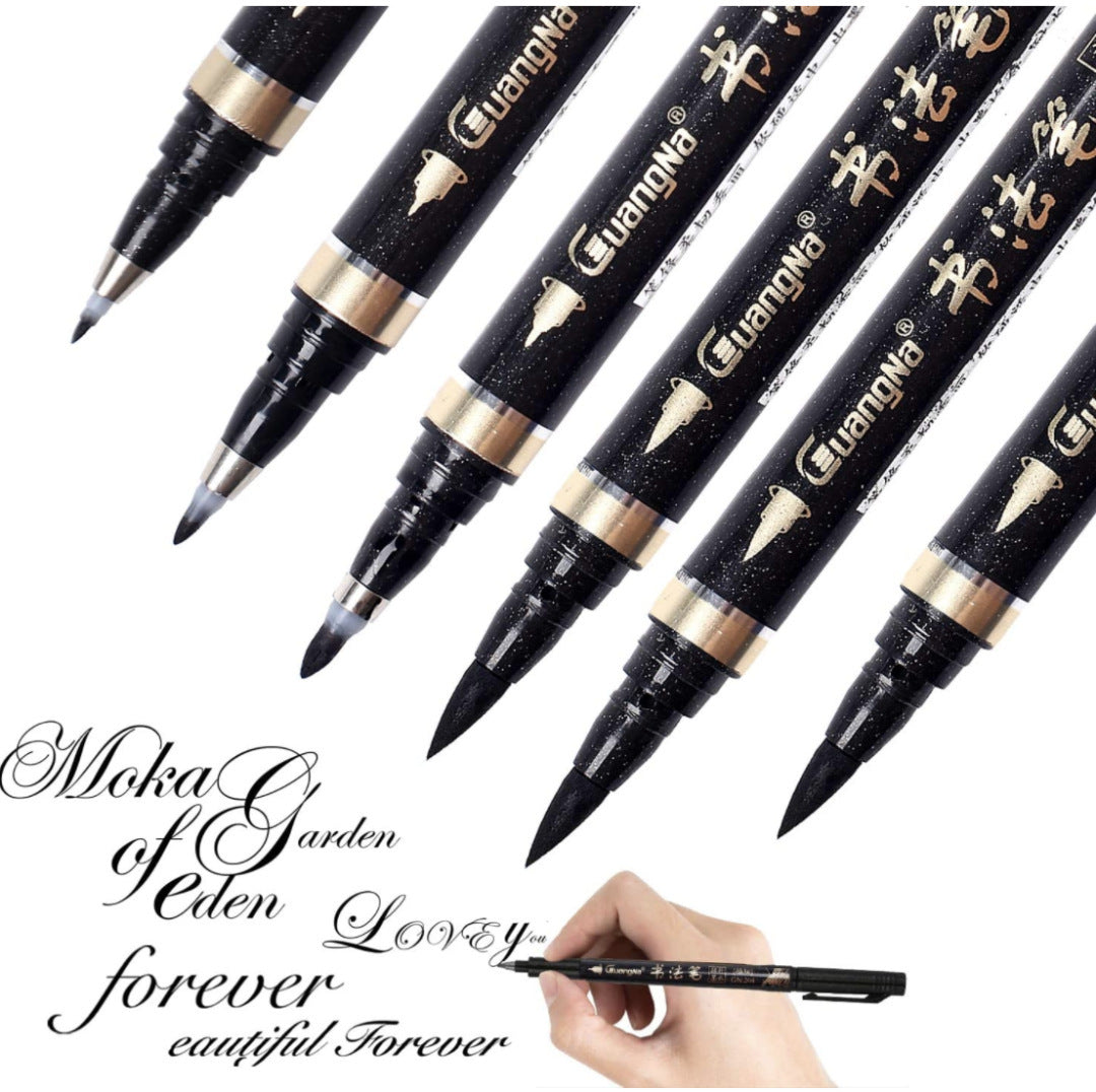 Just Arrived at Buy Center: Calligraphy Pen Sketch Beautiful Pen Soft Brush Painting Brush Big Case Signature Pen Copy Script Pen Can Add Ink