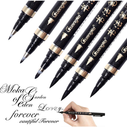 Just Arrived at Buy Center: Calligraphy Pen Sketch Beautiful Pen Soft Brush Painting Brush Big Case Signature Pen Copy Script Pen Can Add Ink