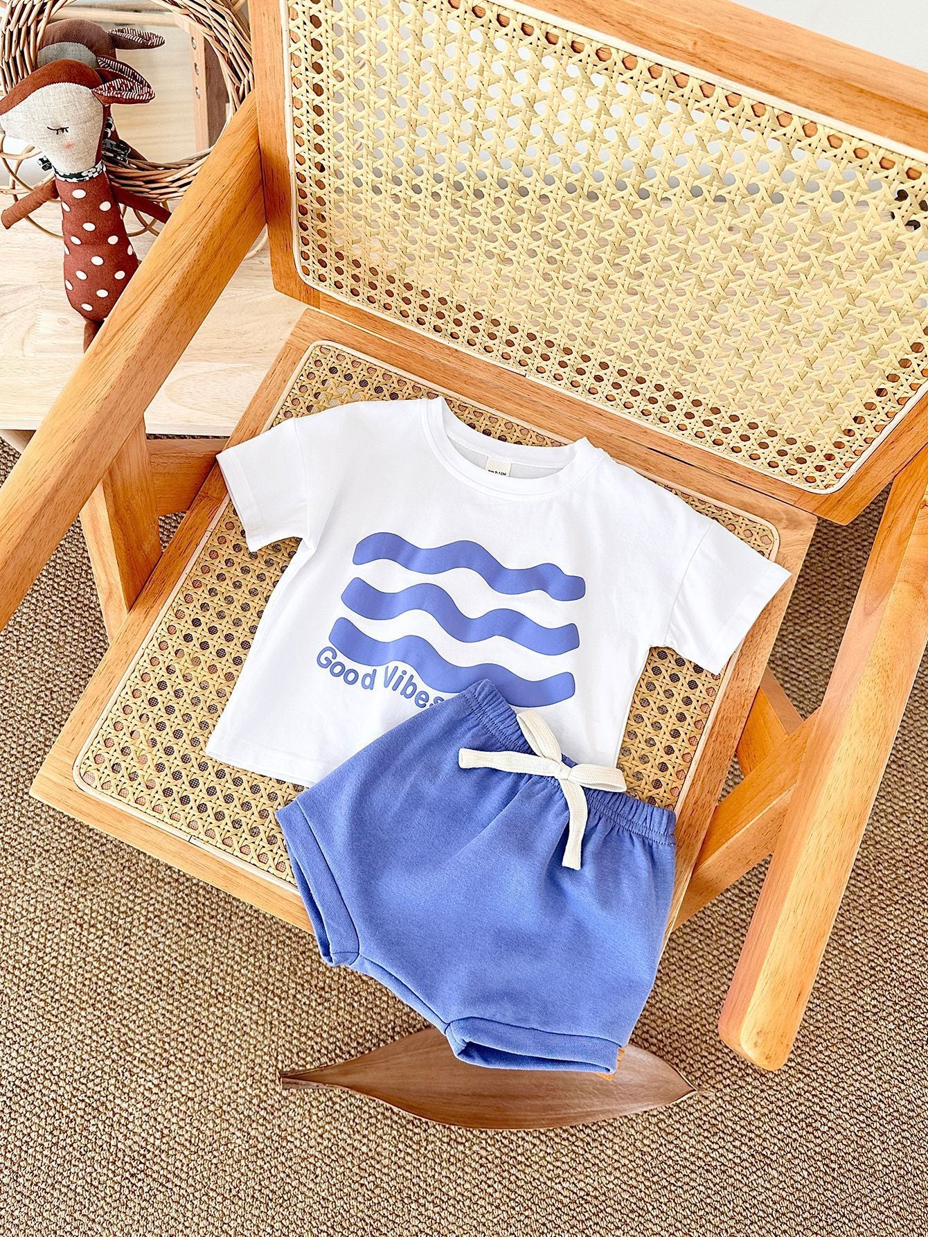 Fresh Arrivals at Buy Center: Baby Sun Print Top Casual Short Sleeve Two-piece Set