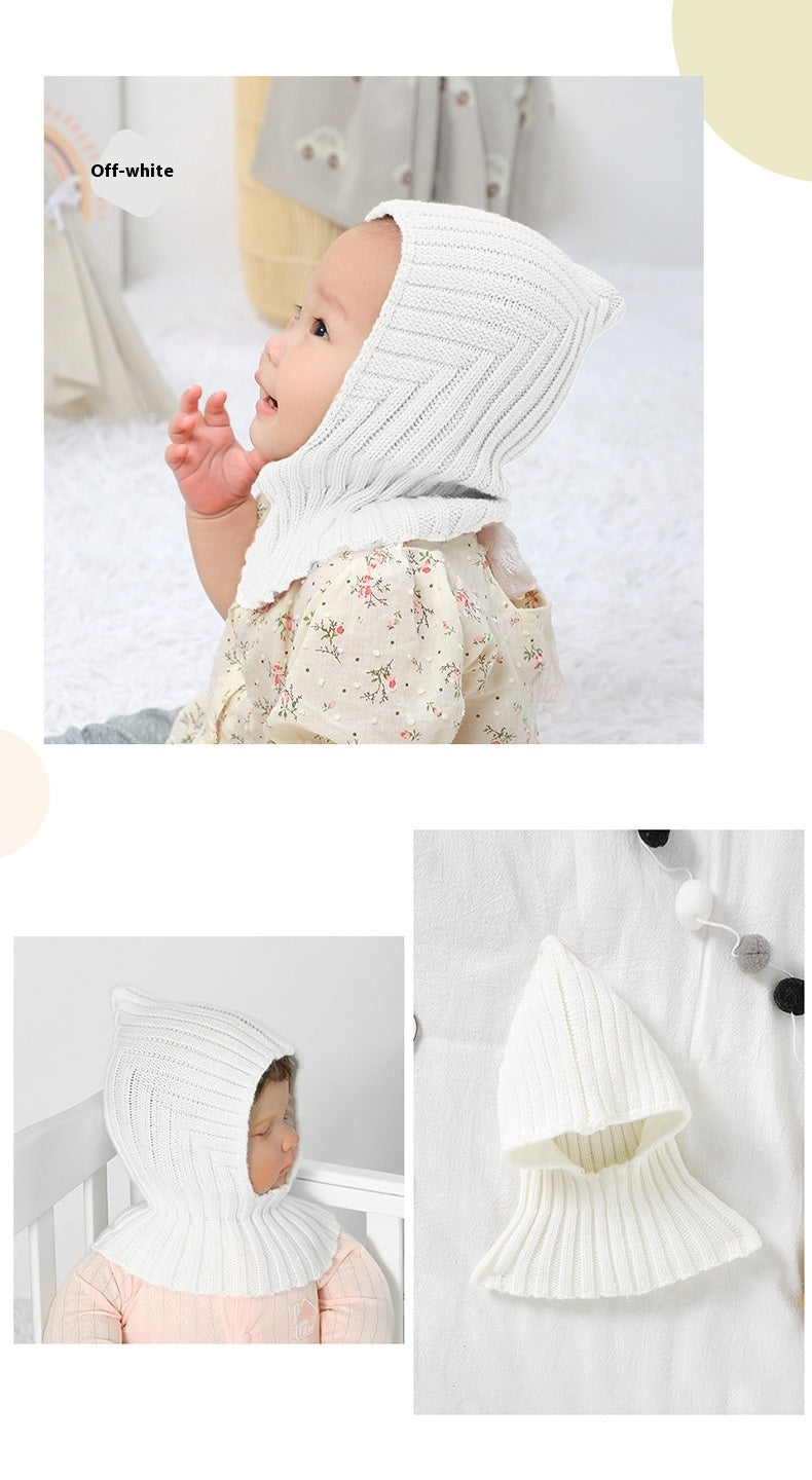 Fresh Arrivals at Buy Center: Baby And Infant Hat Scarf All-in-one Warm Keeping Sleeve Cap