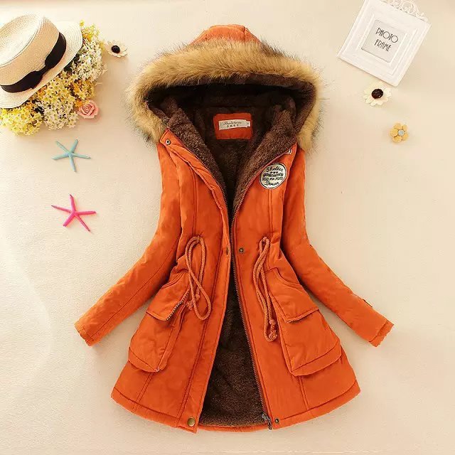 Autumn And Winter New Women's Plus Size Thickened Calibration Long-sleeved Hooded Lamb Wool Cotton-padded Jacket Buy Center