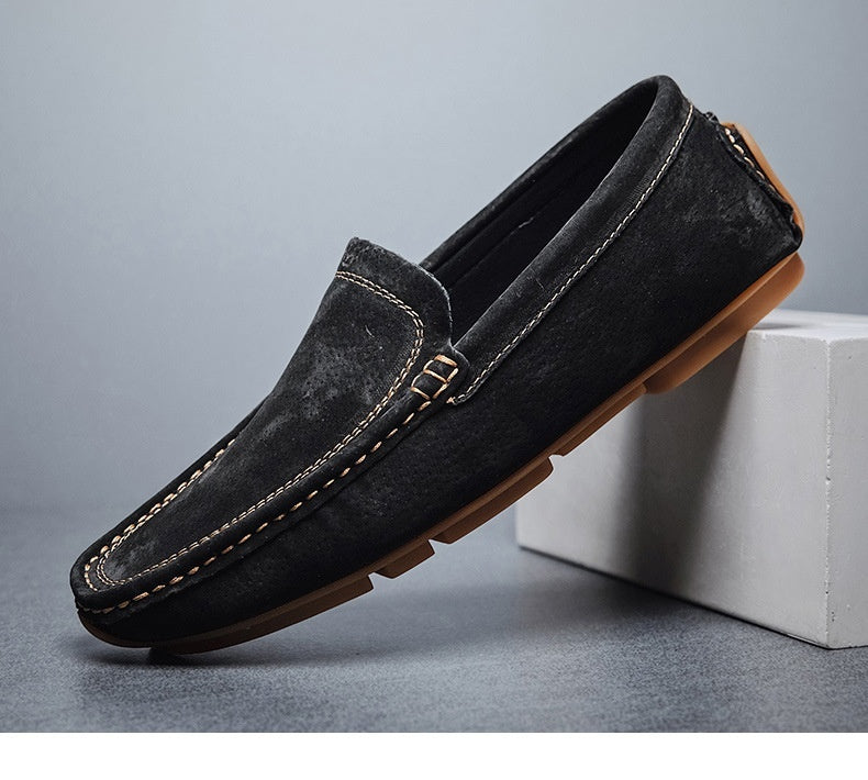 Newly Released at Buy Center: Casual Simple All-matching Genuine Leather Matte Fashion Handmade Stitching Comfortable And Breathable