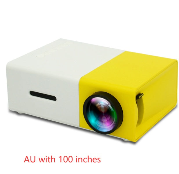 Portable Projector 3D Hd Led Home Theater Cinema HDMI-compatible Usb Audio Projector Yg300 Mini Projector AU with 100 inches