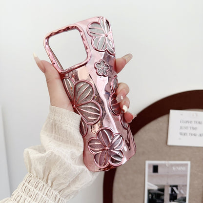 Buy Center Trend-Electroplating Pleated Flower I Phone Case