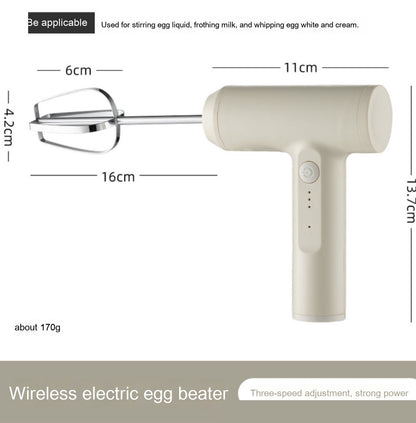 Just Arrived at Buy Center: Wireless Mini Cream Blender Handheld Electric Whisk Household 01 White Single Stick High Power