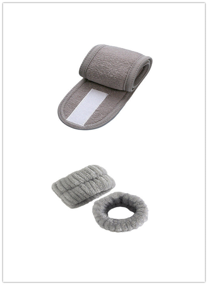 Fresh Arrivals at Buy Center: Face Wash Wristband Hand Strap Hair Band Set grey