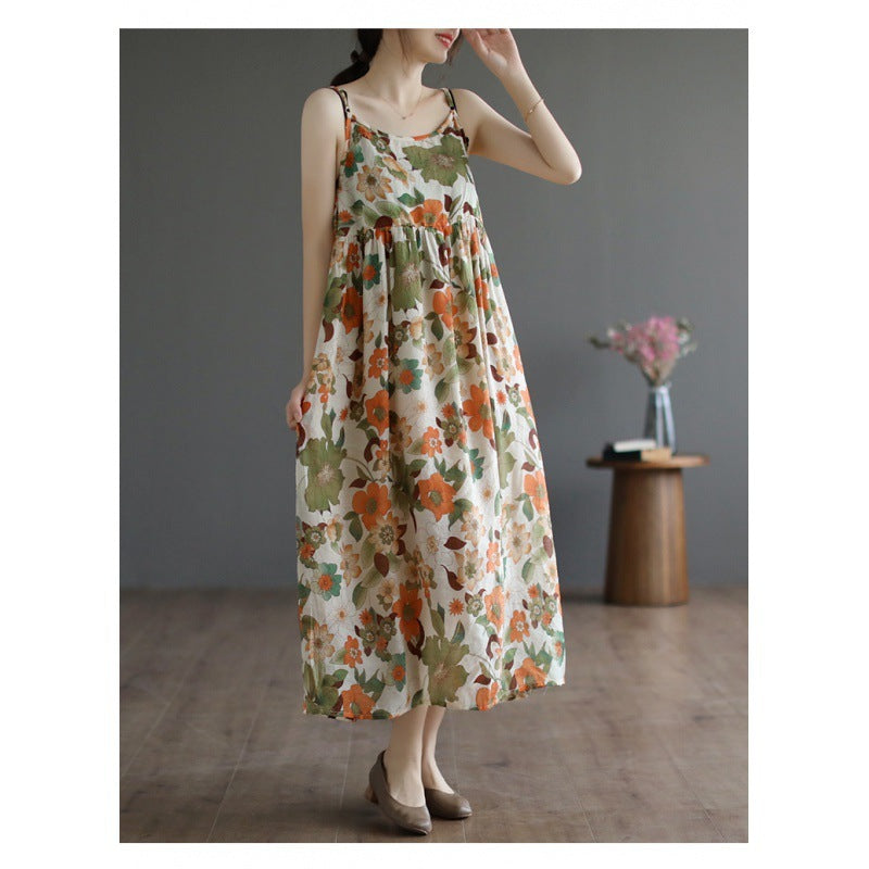 Buy Center Deal-Retro Elegant Age-reducing Vacation Skirt Mid-length Slimming Dress