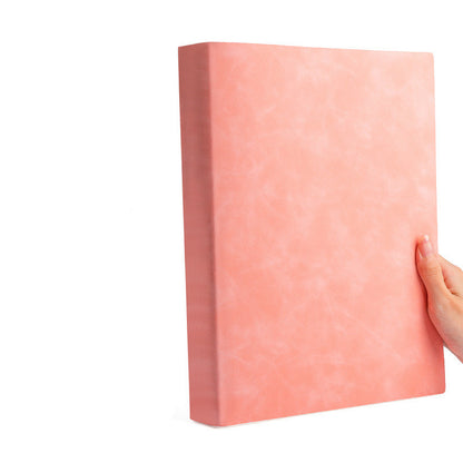 New at Buy Center: Notebook Thickened Notepad Soft Leather Blank Pink