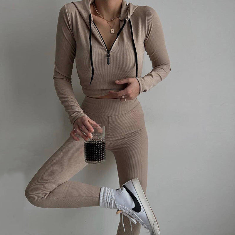 Women's Fashionable Knitted Shirt Cap Suit | Women's Clothing3 | Buy Center