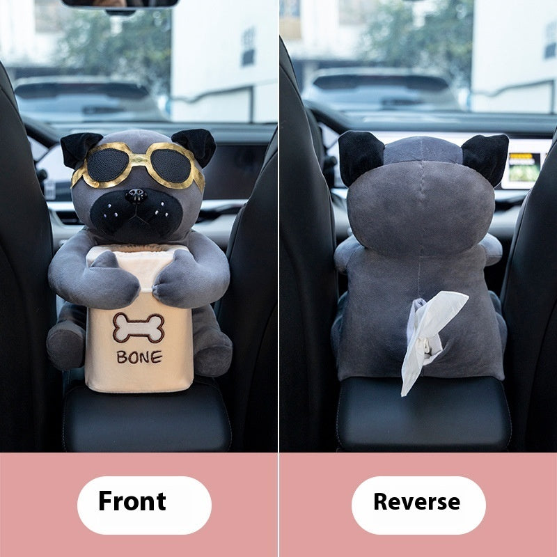 Fresh Arrivals at Buy Center: Multifunctional Creative Car Tissue Box Toy Dog With Glasses