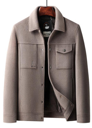 Veste de travail en laine avec doublure amovible en duvet et plumes pour homme, nouvelle collection automne et hiver