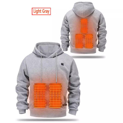 Sweat à capuche chauffant USB brossé pour homme