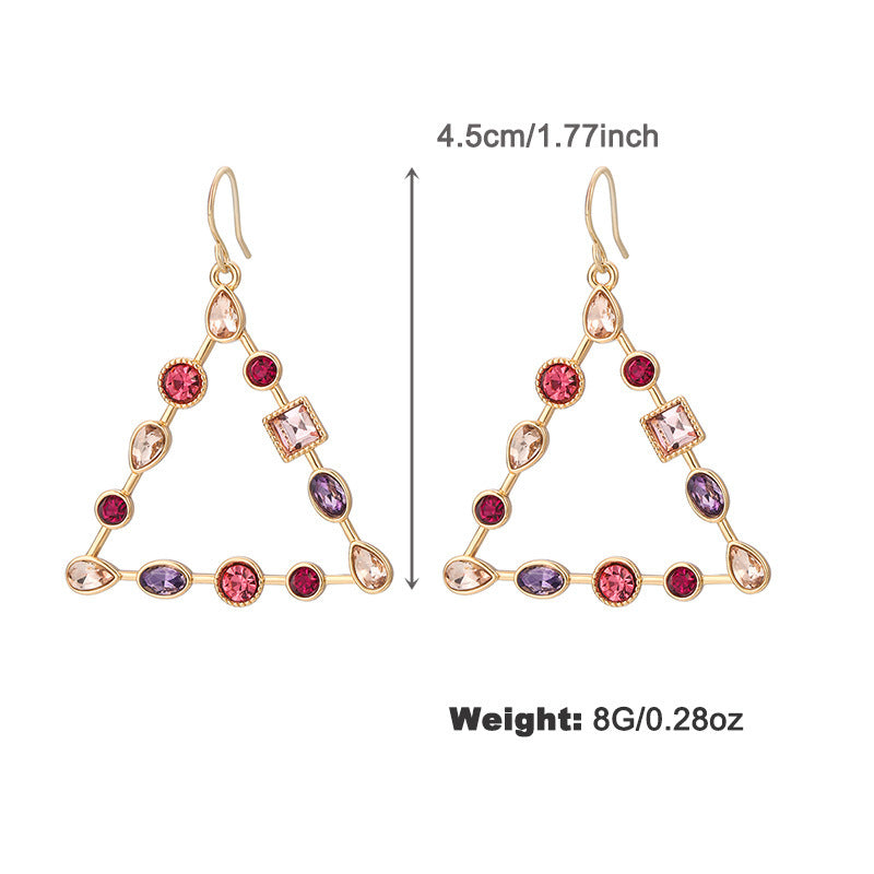 Buy Center Special-Fashion Colorful Rhinestone Special-shaped Earrings NCE05353color