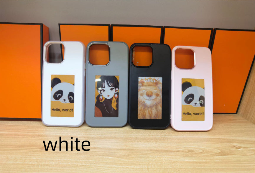 Hot New Items at Buy Center: Four-color E-ink Screen Projection Screen DIY Phone Case White