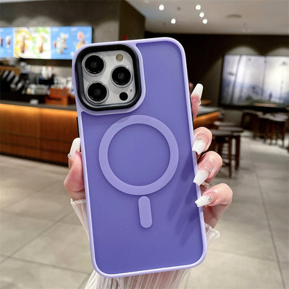 Newly Released at Buy Center: Skin-sensitive Magnetic Acrylic Frosted Phone Case Grass Purple