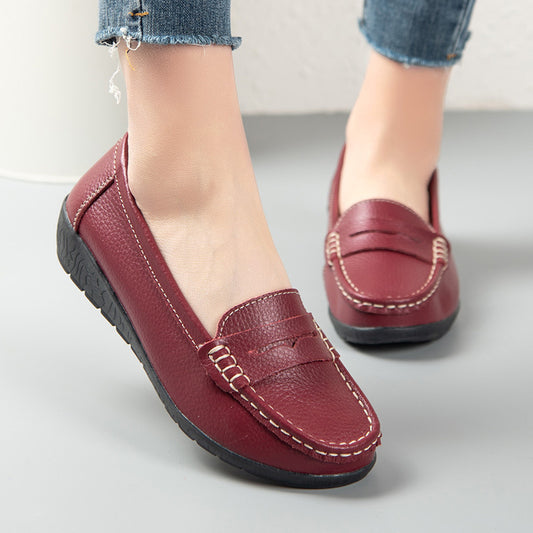 Buy Center Special-Nurse Shoes Casual Flat Heel Gommino Tendon Sole