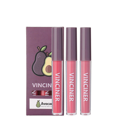 Buy Center Ultimate: 3 Fruits Lip Glaze Set Matte Finish Nonstick Cup