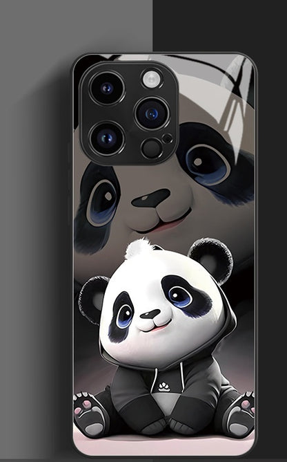 Just Arrived at Buy Center: Panda Phone Case Cute Cartoon National Treasure Glass Hard Case Adorable Panda