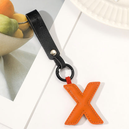 Newly Arrived at Buy Center: Fashion All-Match 26 Full Letter Leather Key Chain Pendant Style X