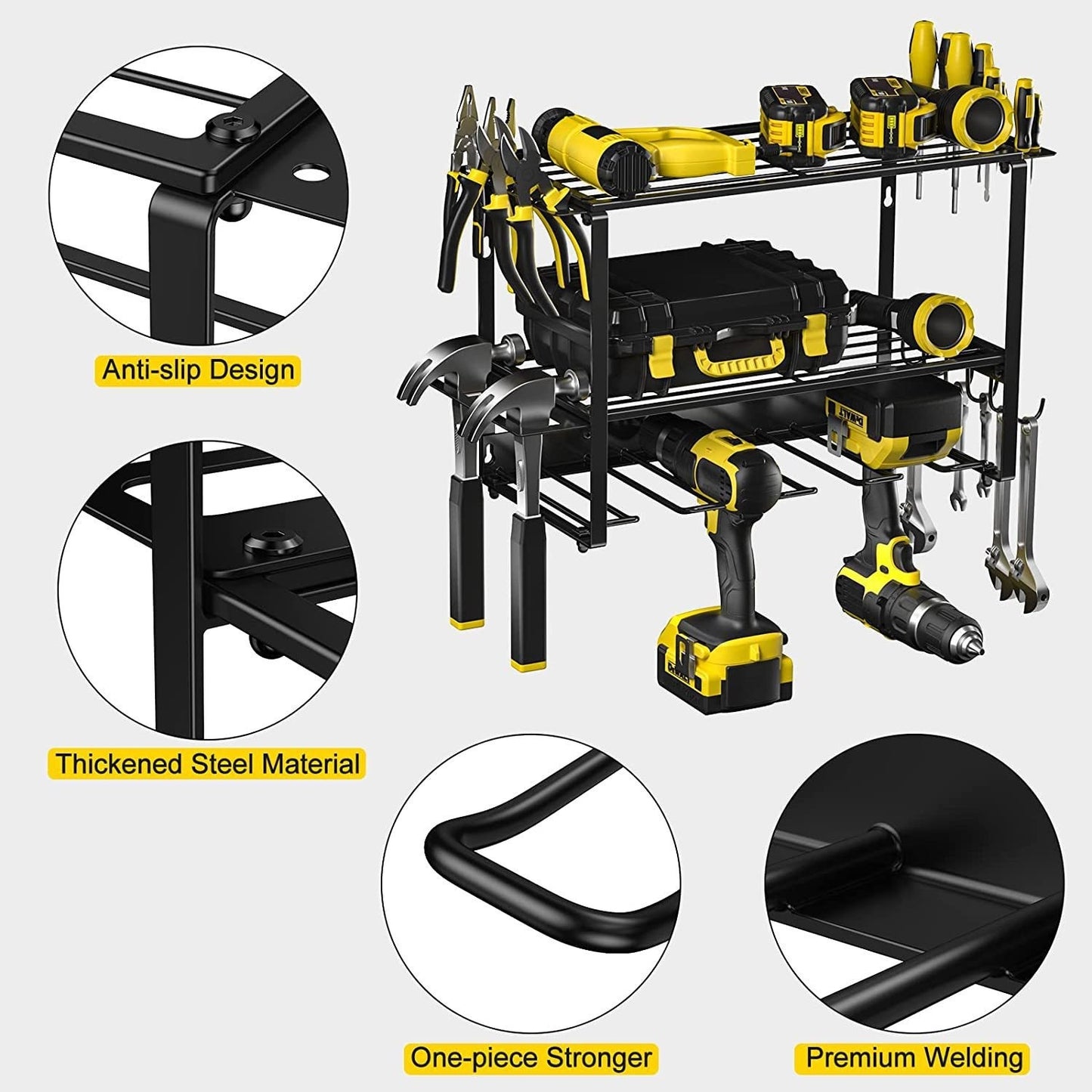 Hot New Arrivals at Buy Center: ImprovementAmazon Wall-mounted Electric Tool Storage Rack Heavy Floating Tool Holder Handheld Drill