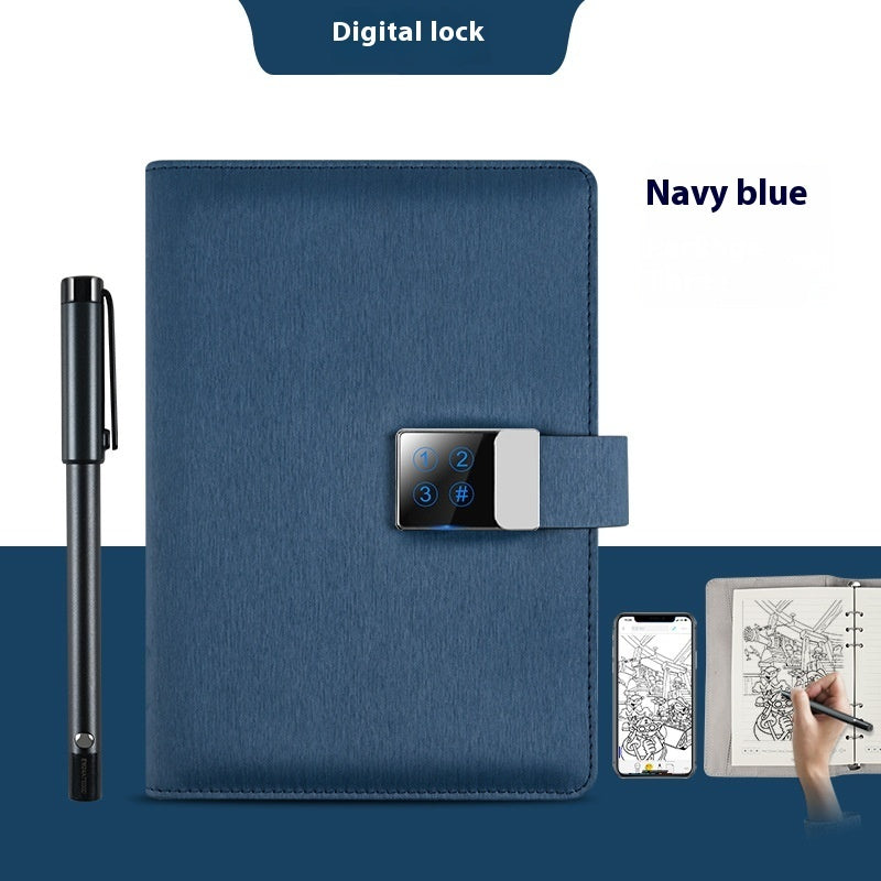 Just Arrived at Buy Center: Handwriting Paper Screen Synchronization Smart Fingerprint Lock Notebook A5 Color7